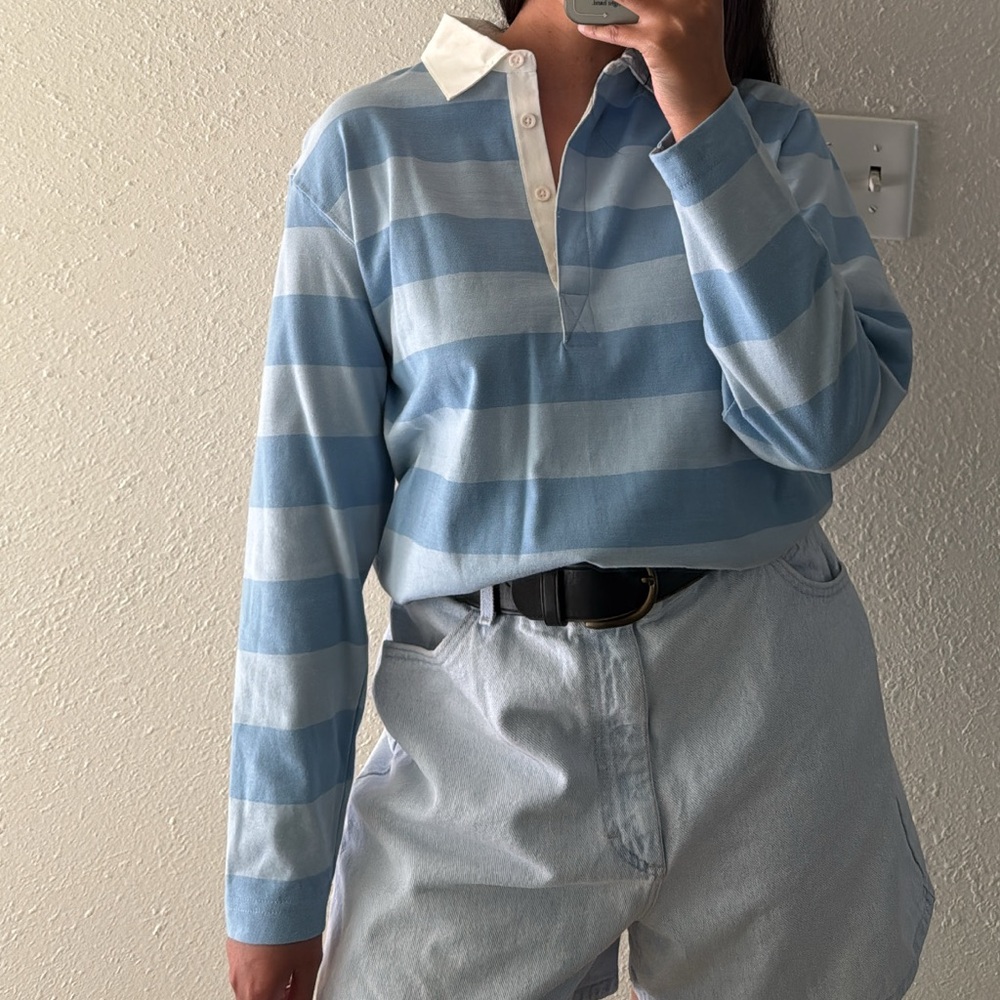 Cotton striped polo